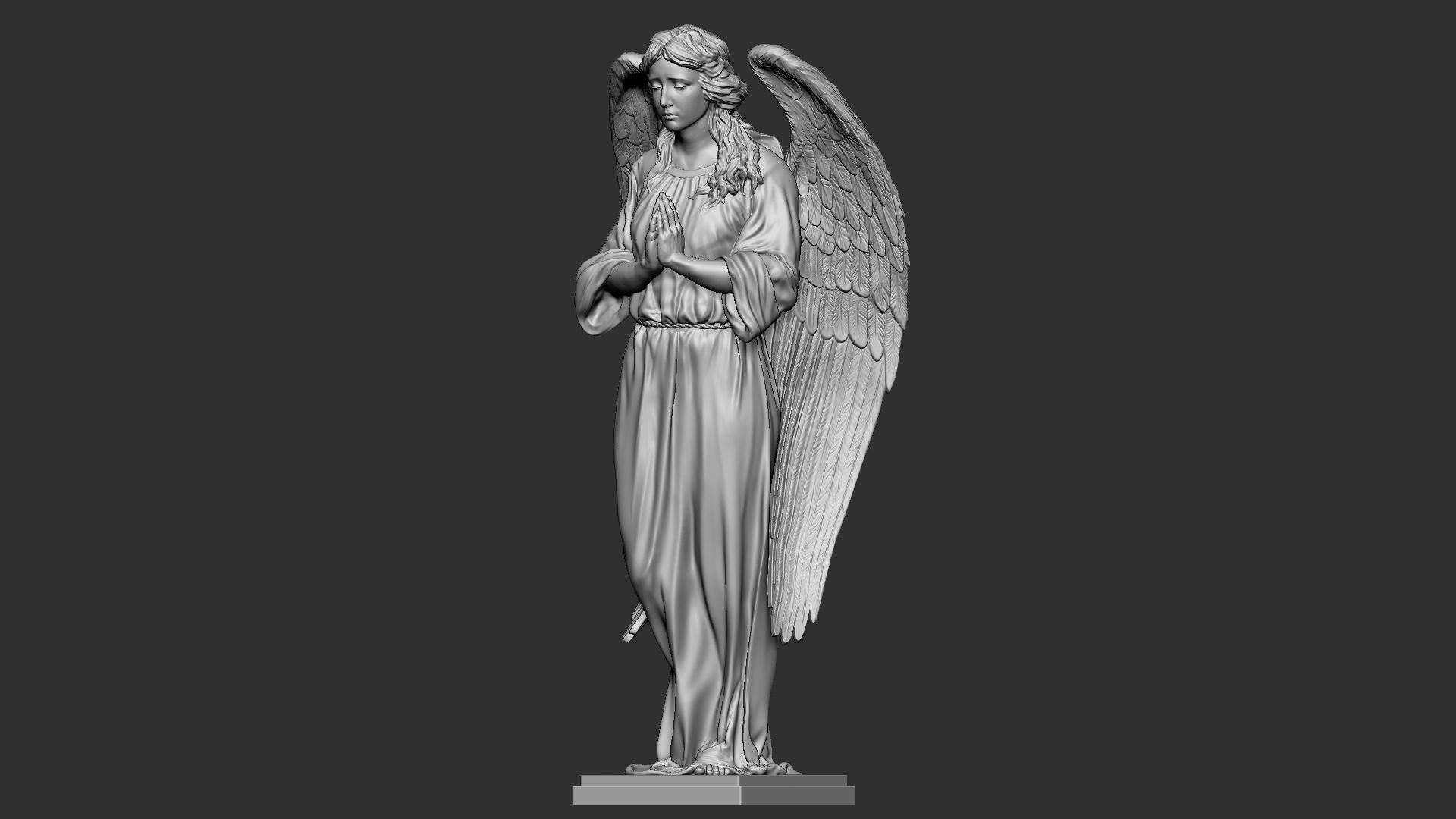 Angel statue 04 3D print model_31
