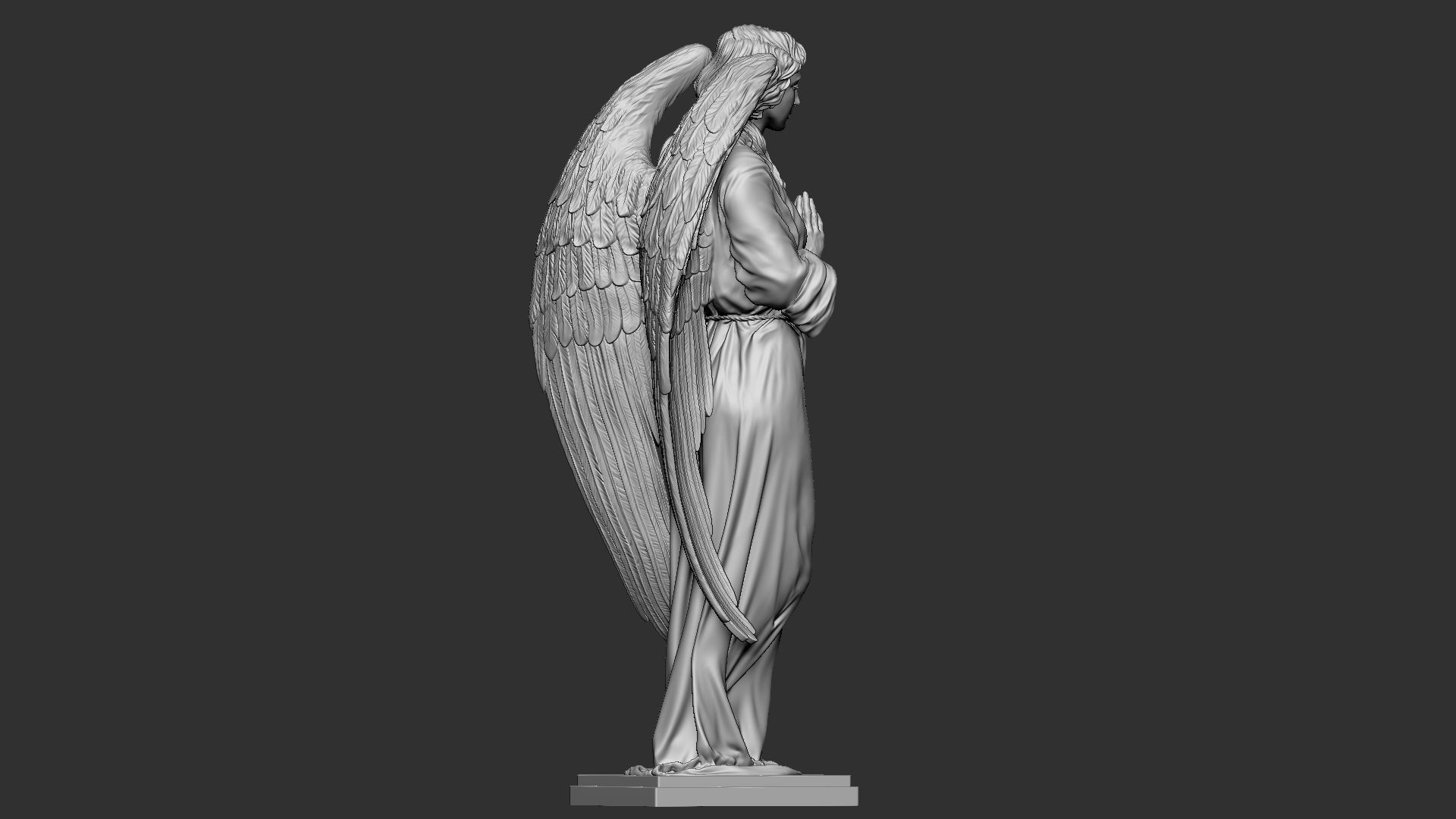 Angel statue 04 3D print model_18