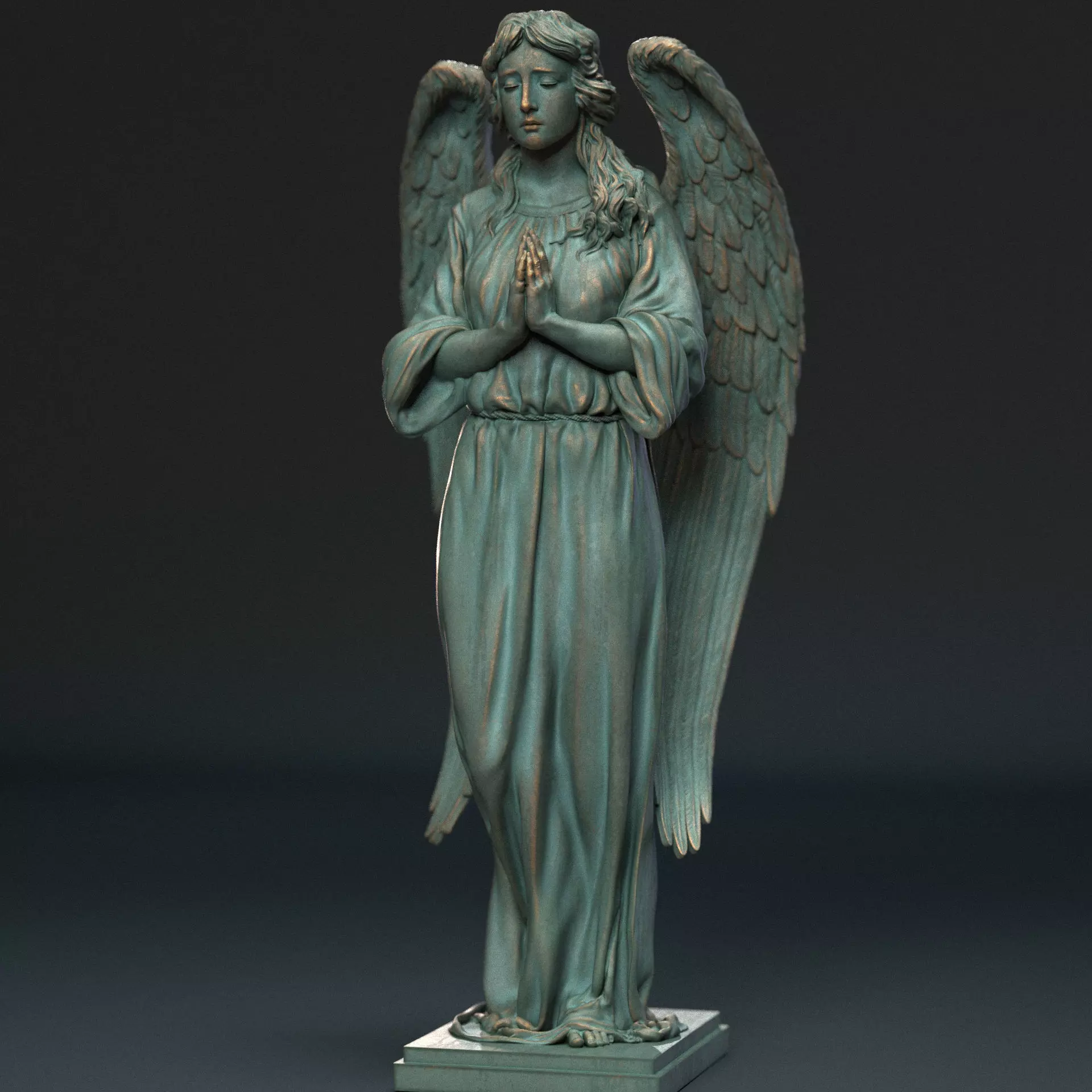 Angel statue 04 3D print model_0