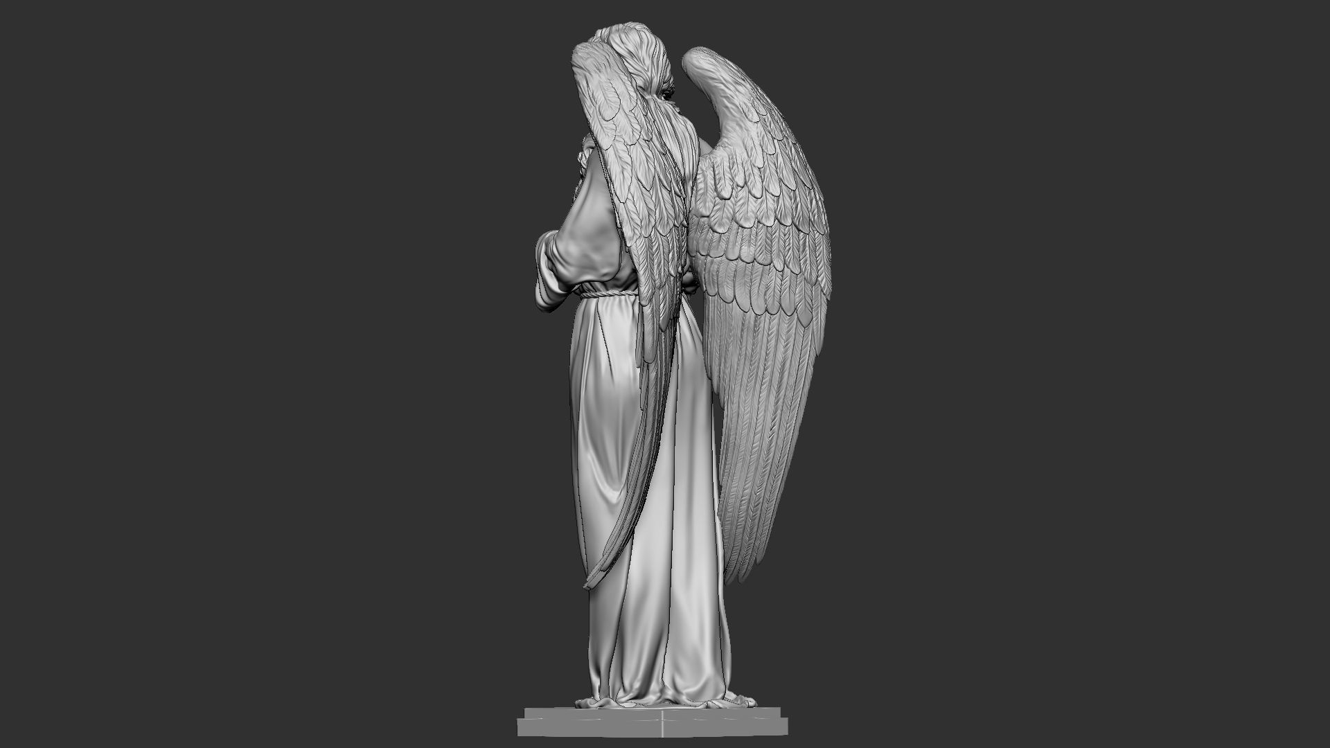 Angel statue 04 3D print model_38