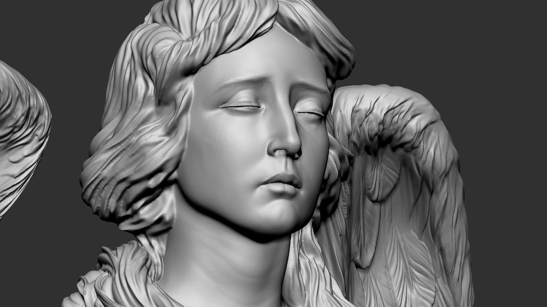 Angel statue 04 3D print model_26