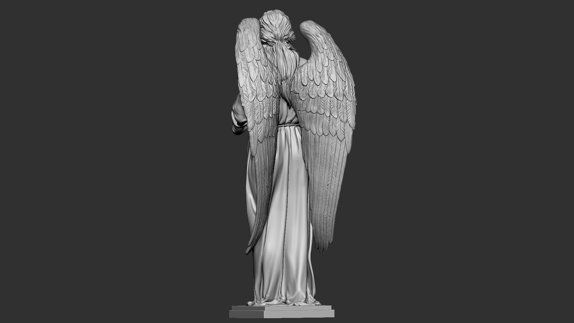 Angel statue 04 3D print model_11