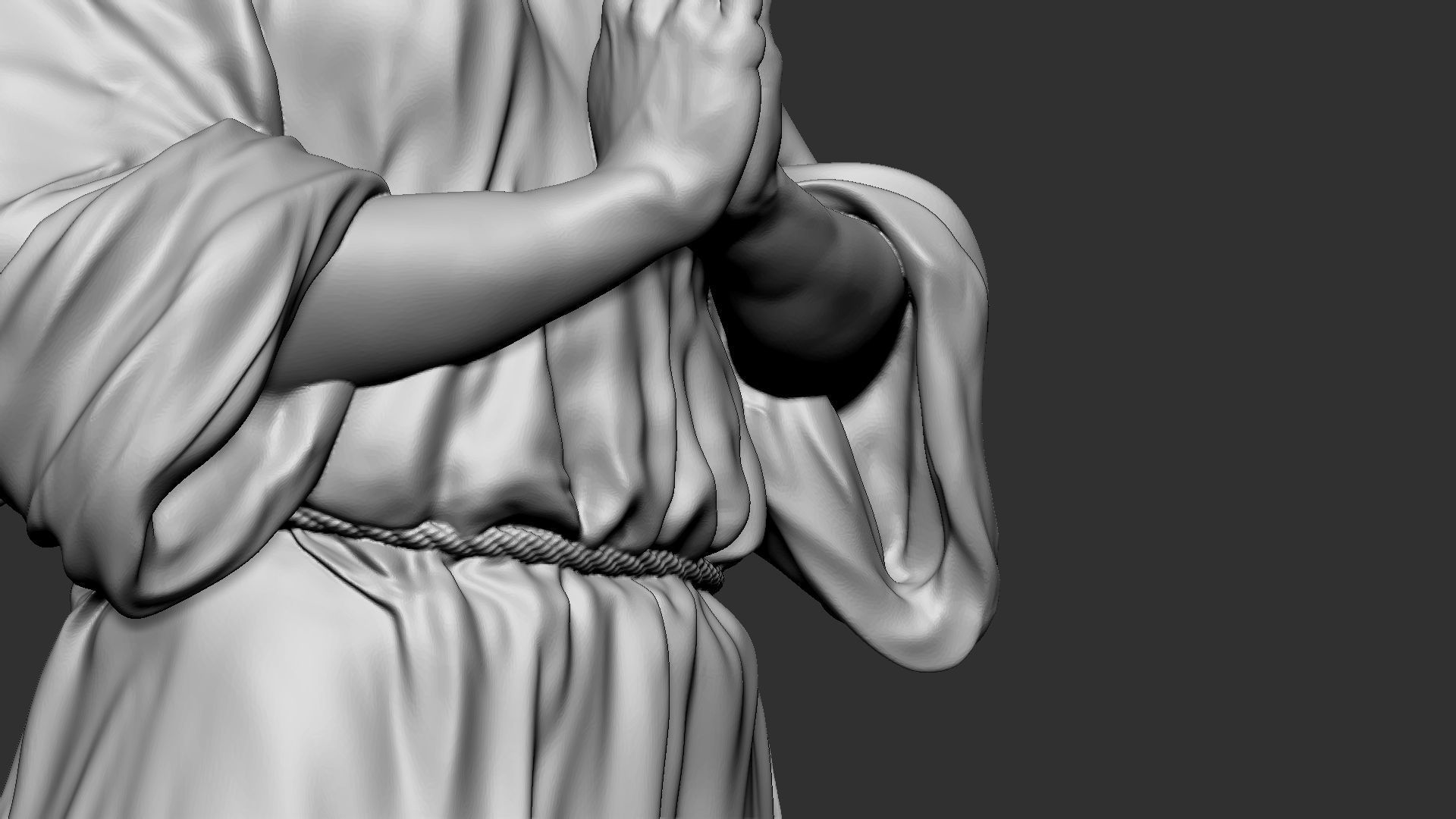 Angel statue 04 3D print model_27