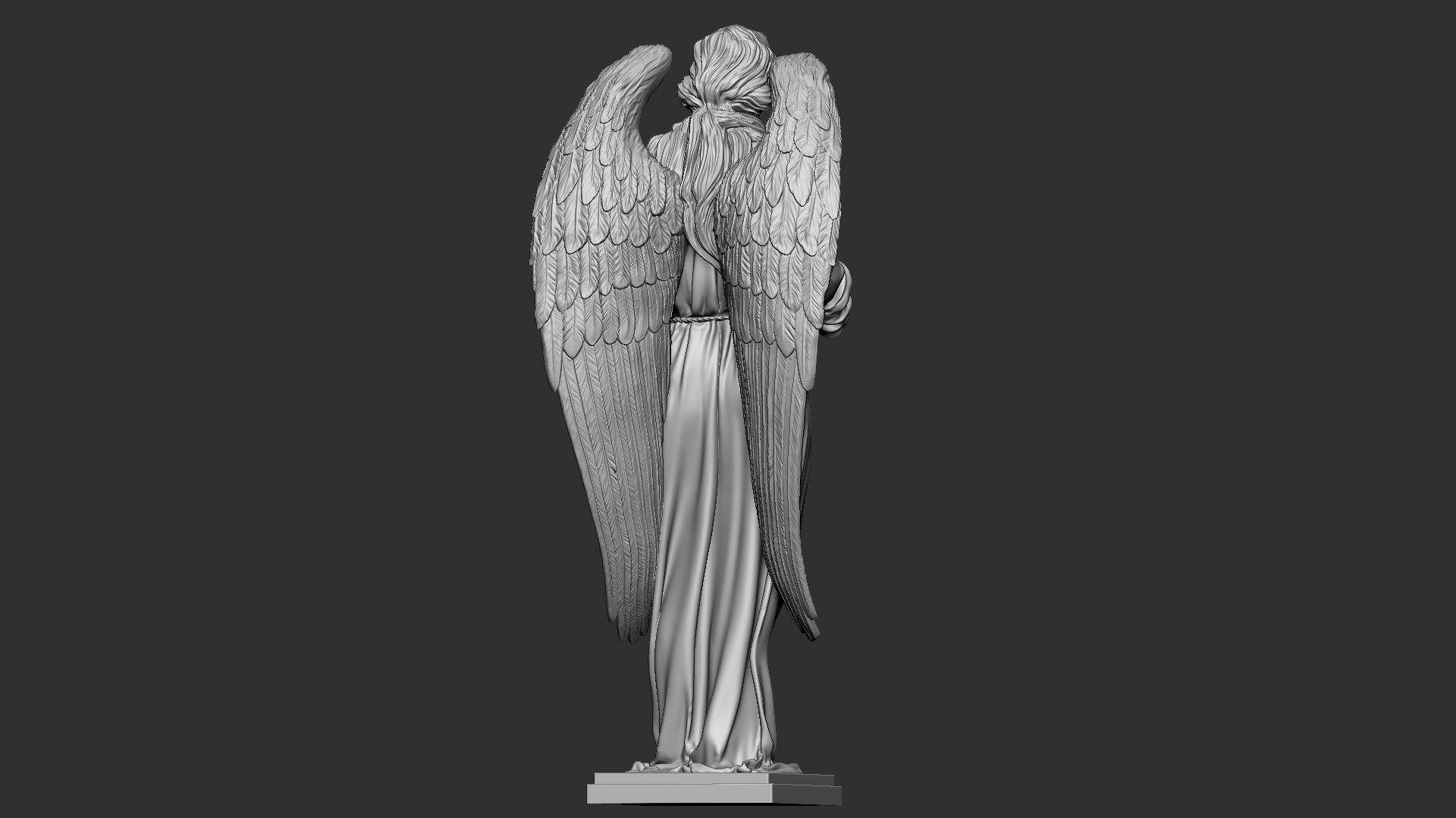Angel statue 04 3D print model_15