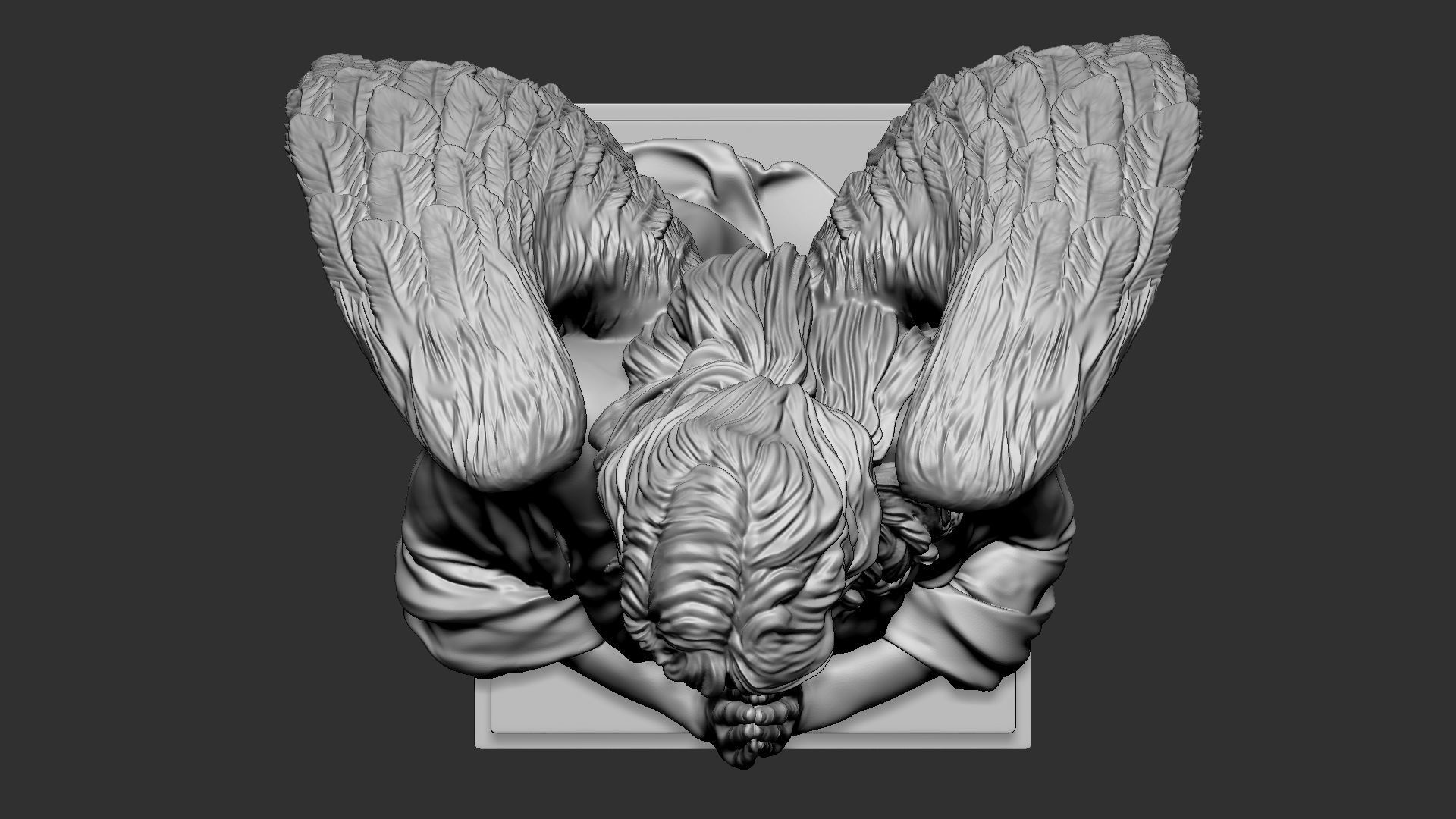 Angel statue 04 3D print model_10
