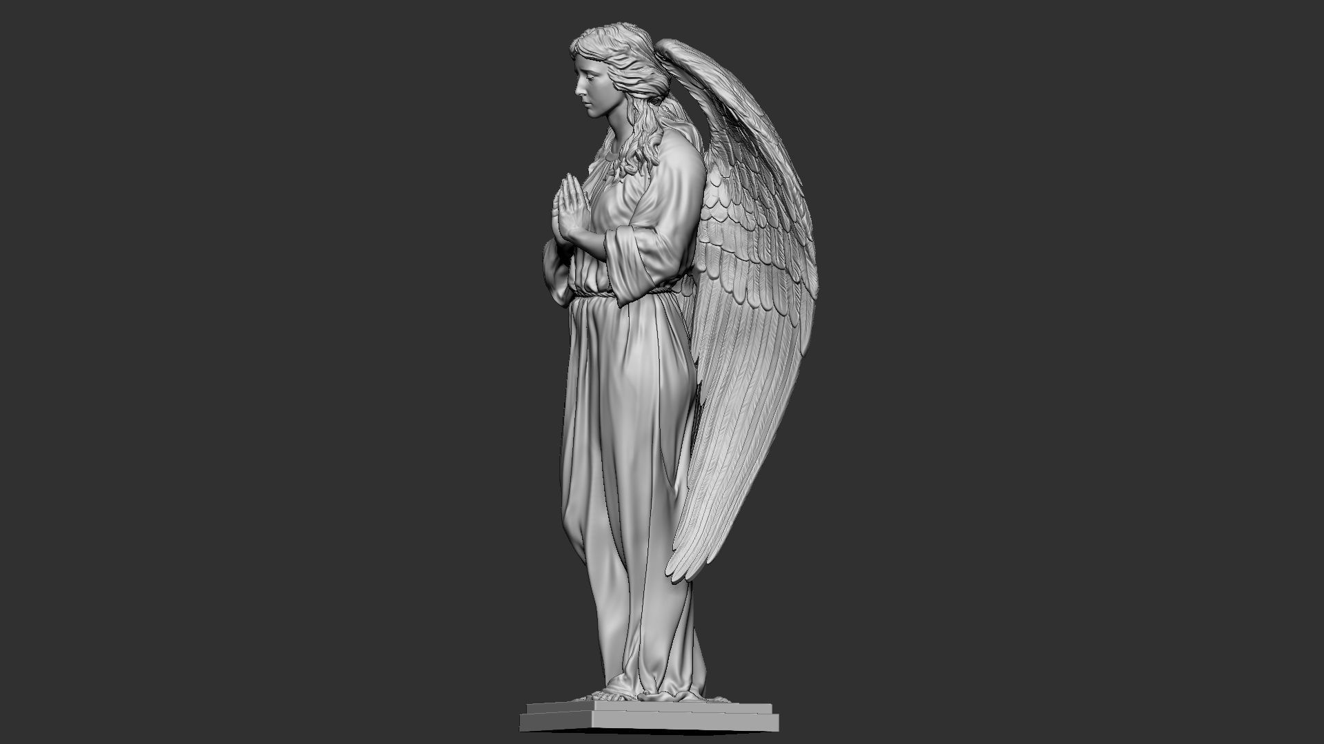 Angel statue 04 3D print model_34