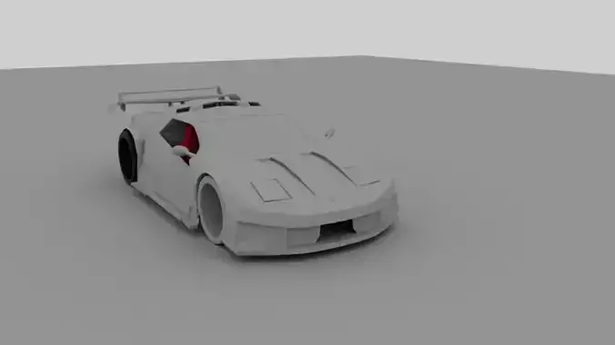 low poly vehicle sports car