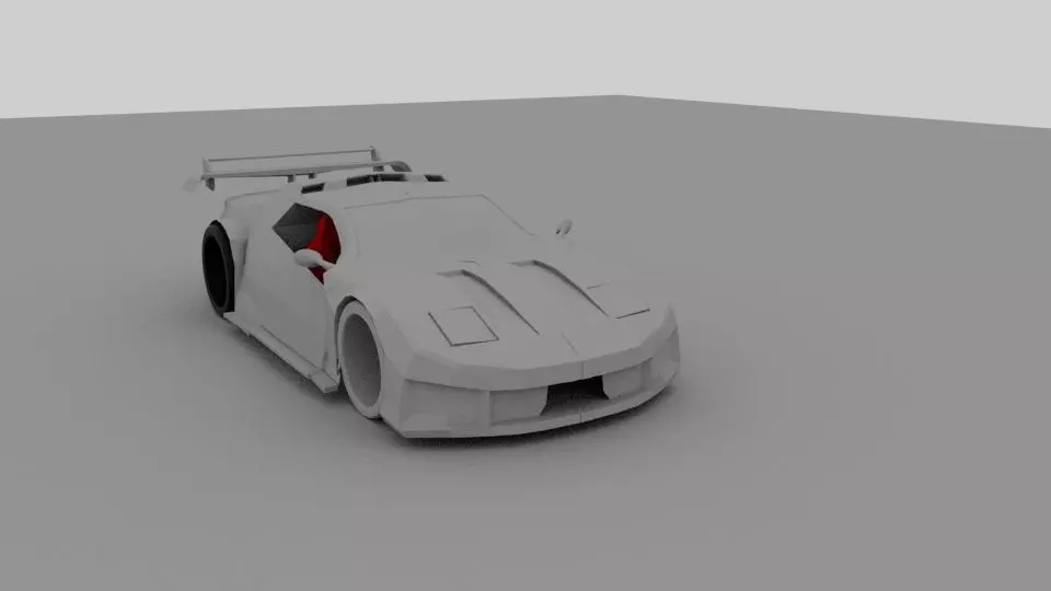 low poly vehicle sports car Free low-poly 3D model