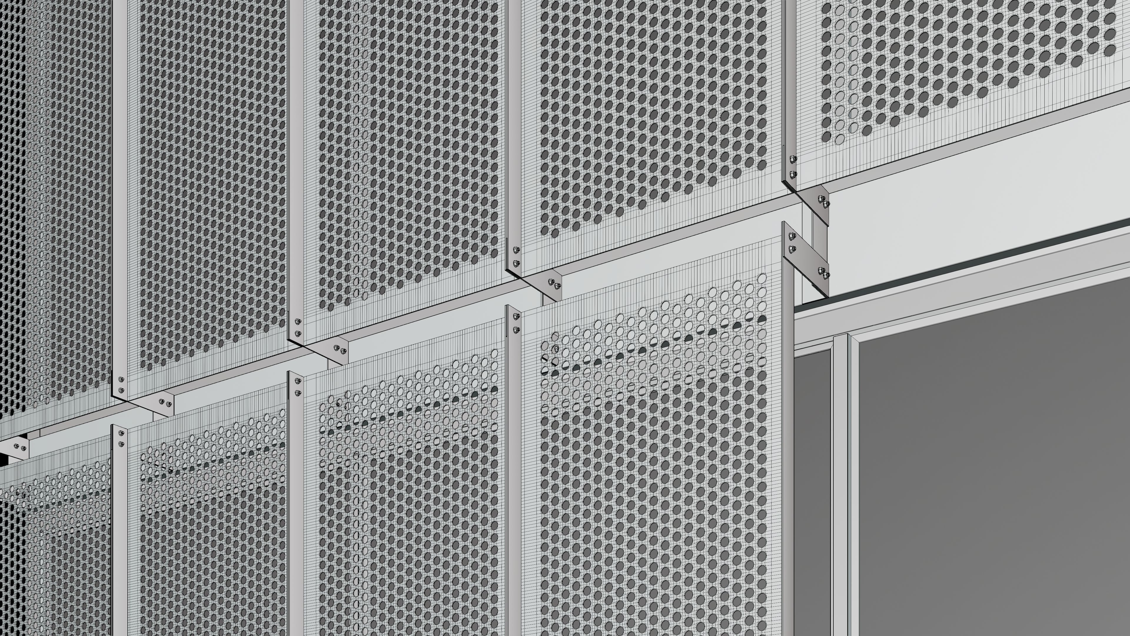 Perforated panels 3D model_3