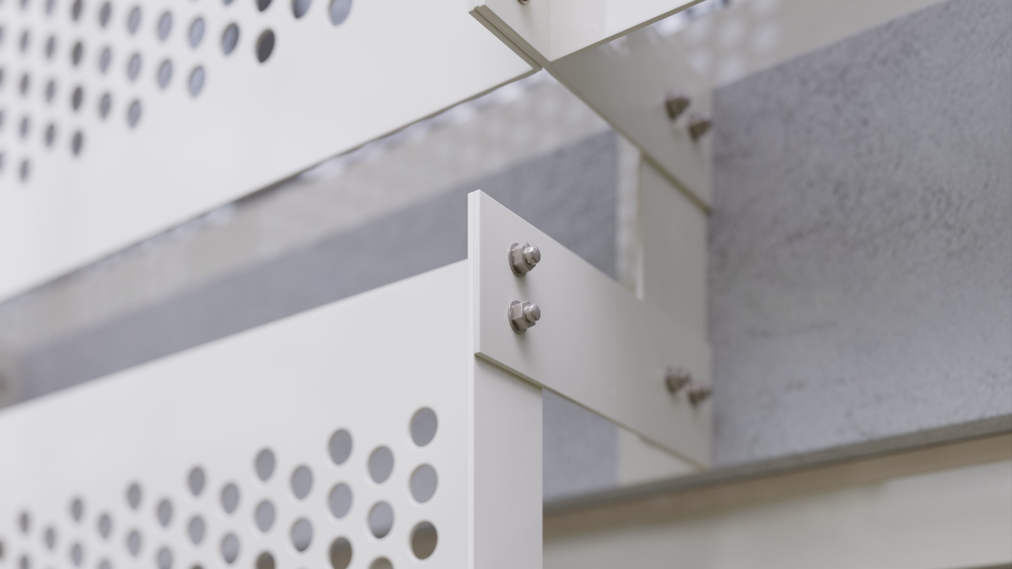 Perforated panels 3D model_2