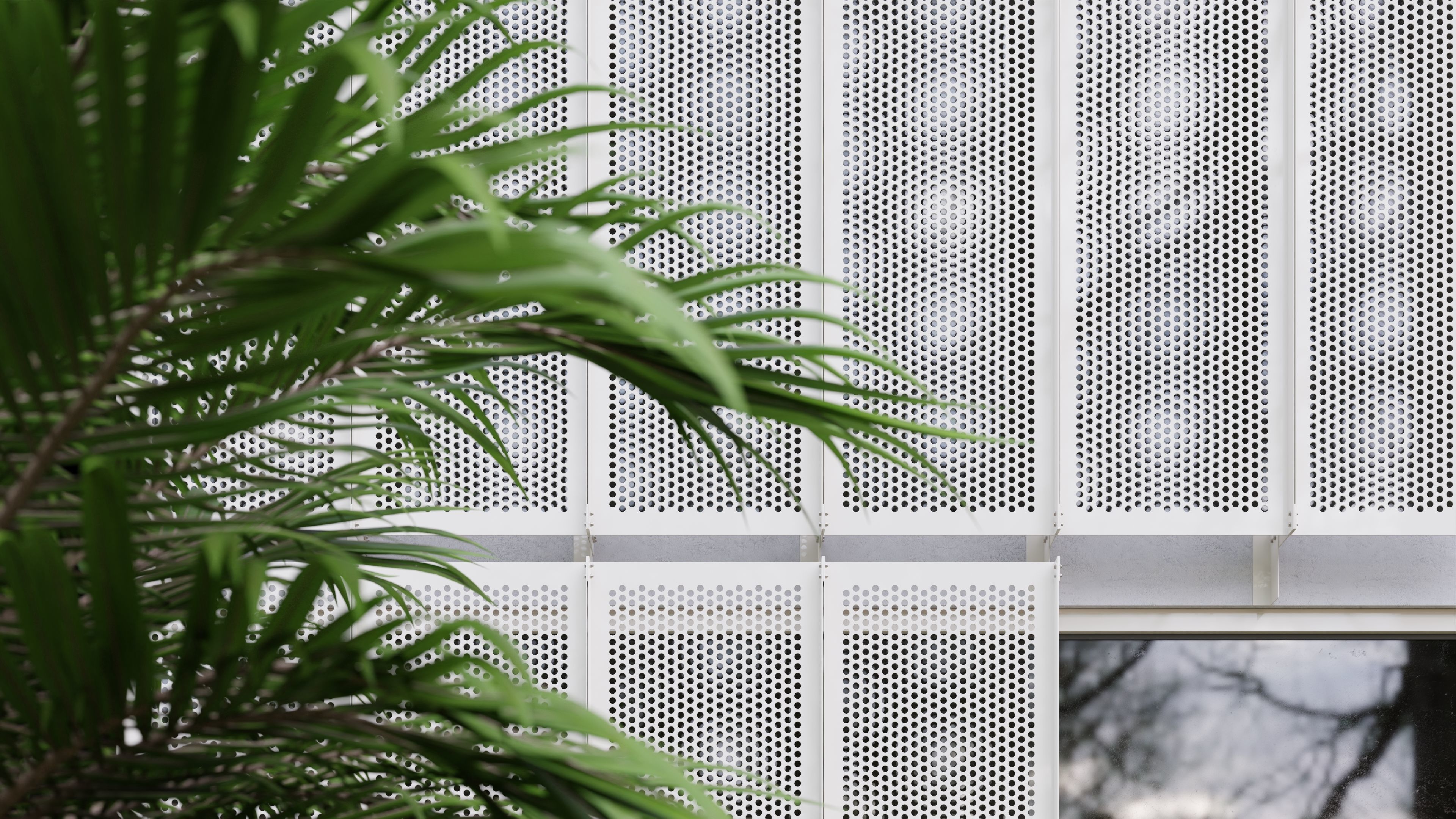 Perforated panels 3D model_1