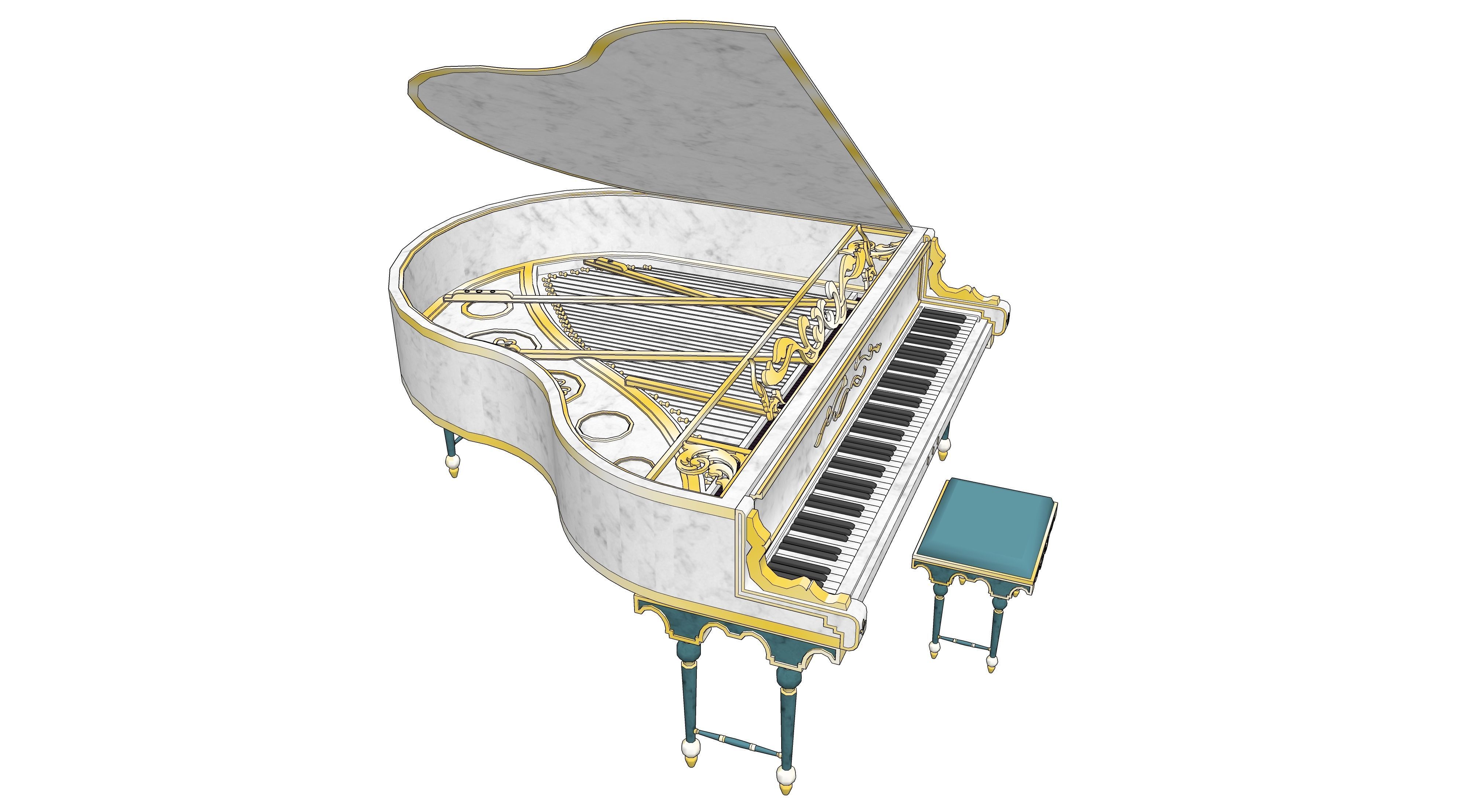 piano 01 3D model_4