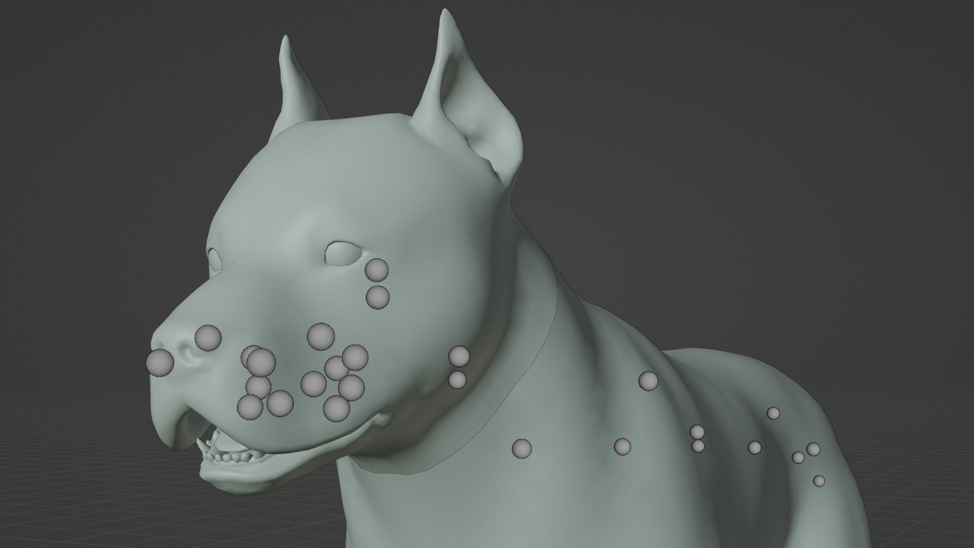 DOG - PITBULL Low-poly 3D model_2