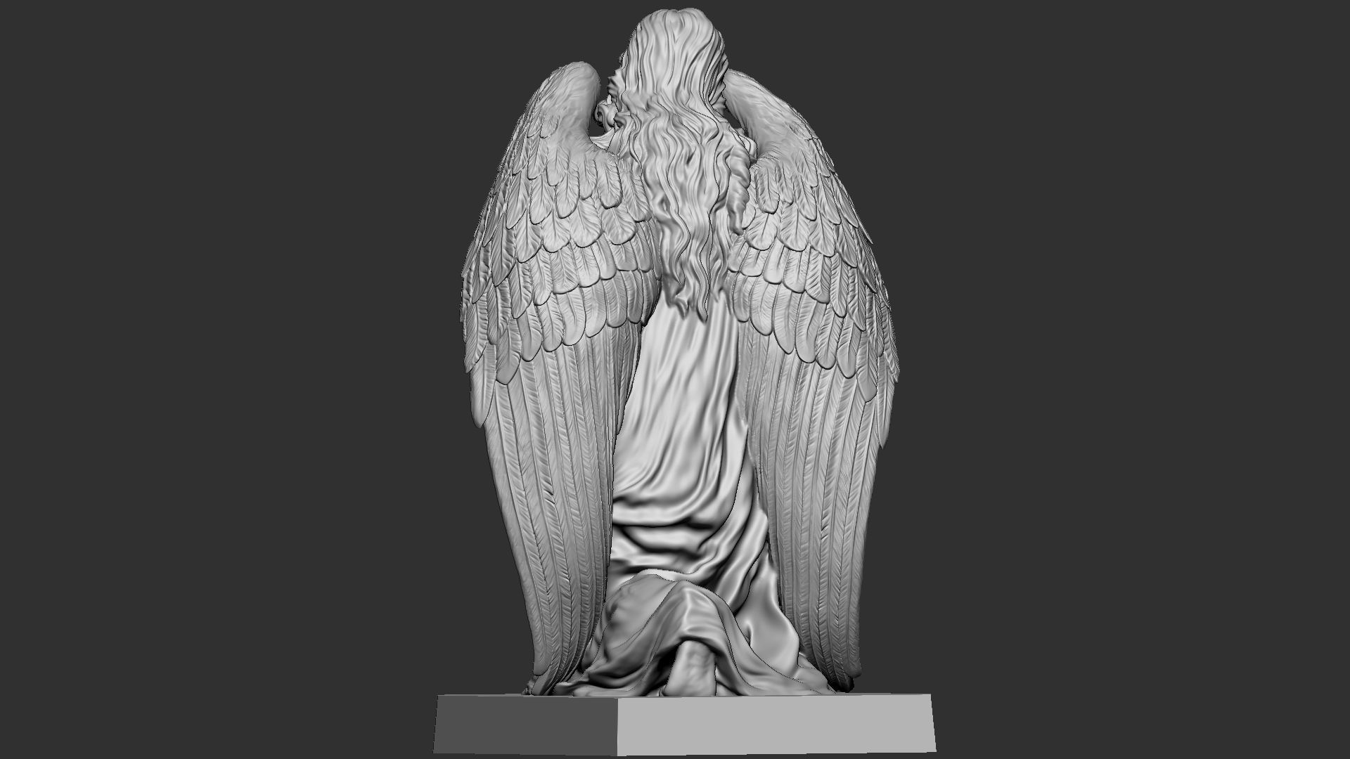 Angel statue 05 3D print model_35