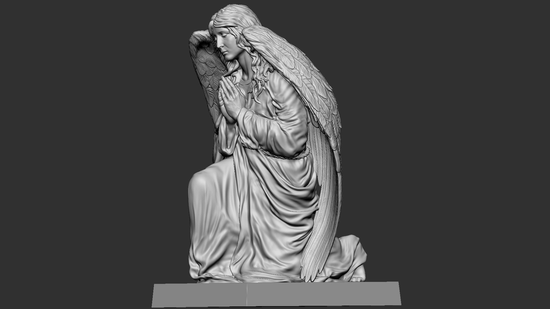 Angel statue 05 3D print model_30