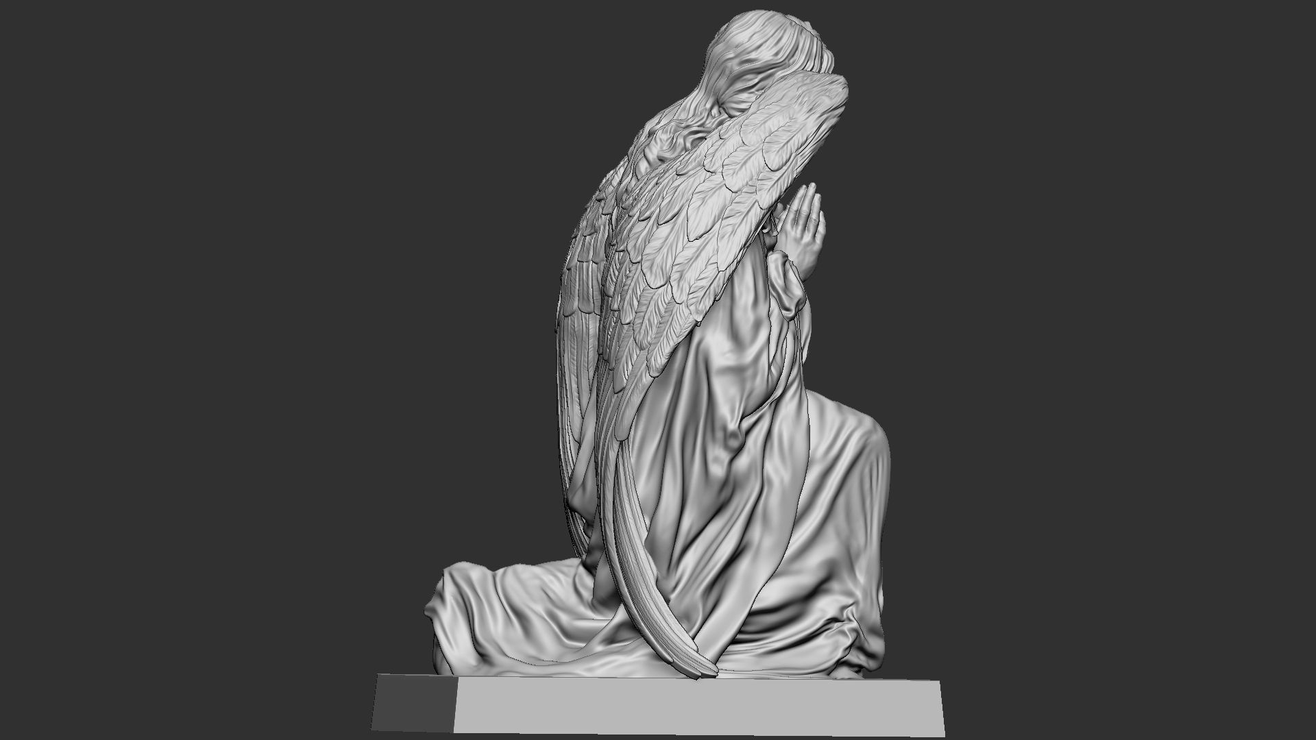 Angel statue 05 3D print model_17