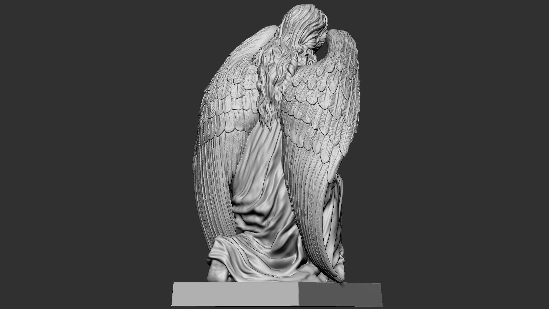 Angel statue 05 3D print model_13