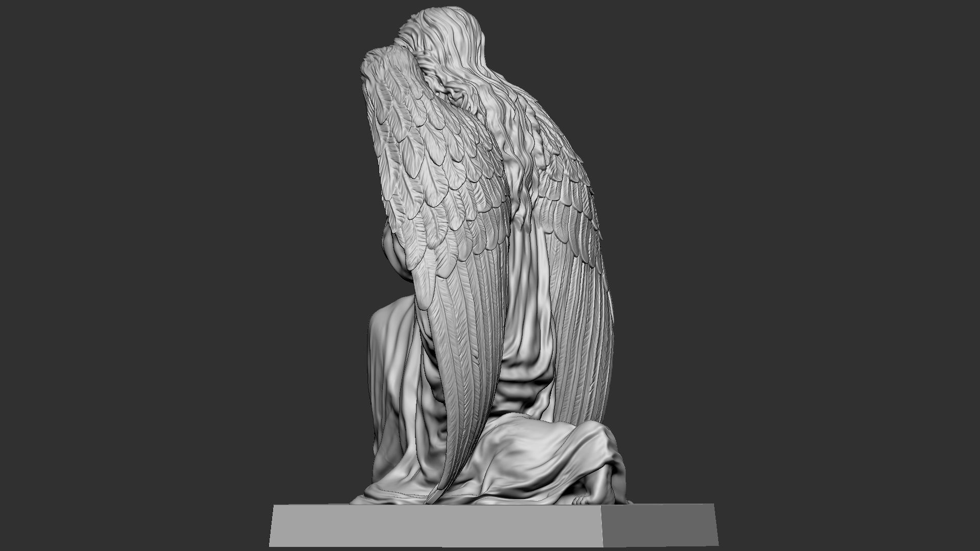 Angel statue 05 3D print model_33