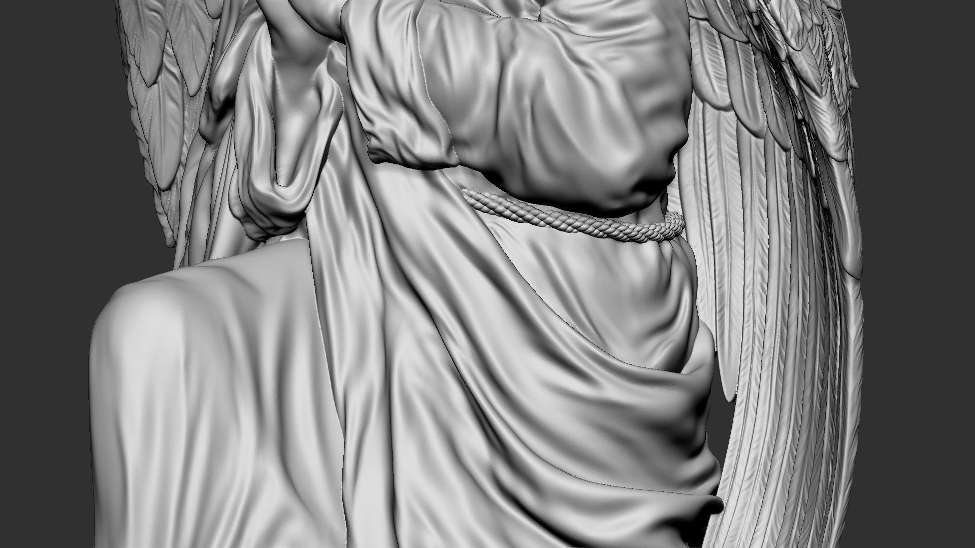 Angel statue 05 3D print model_24