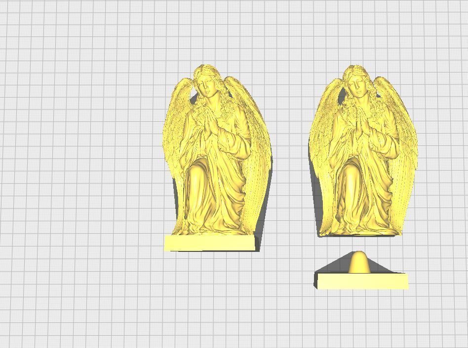 Angel statue 05 3D print model_3