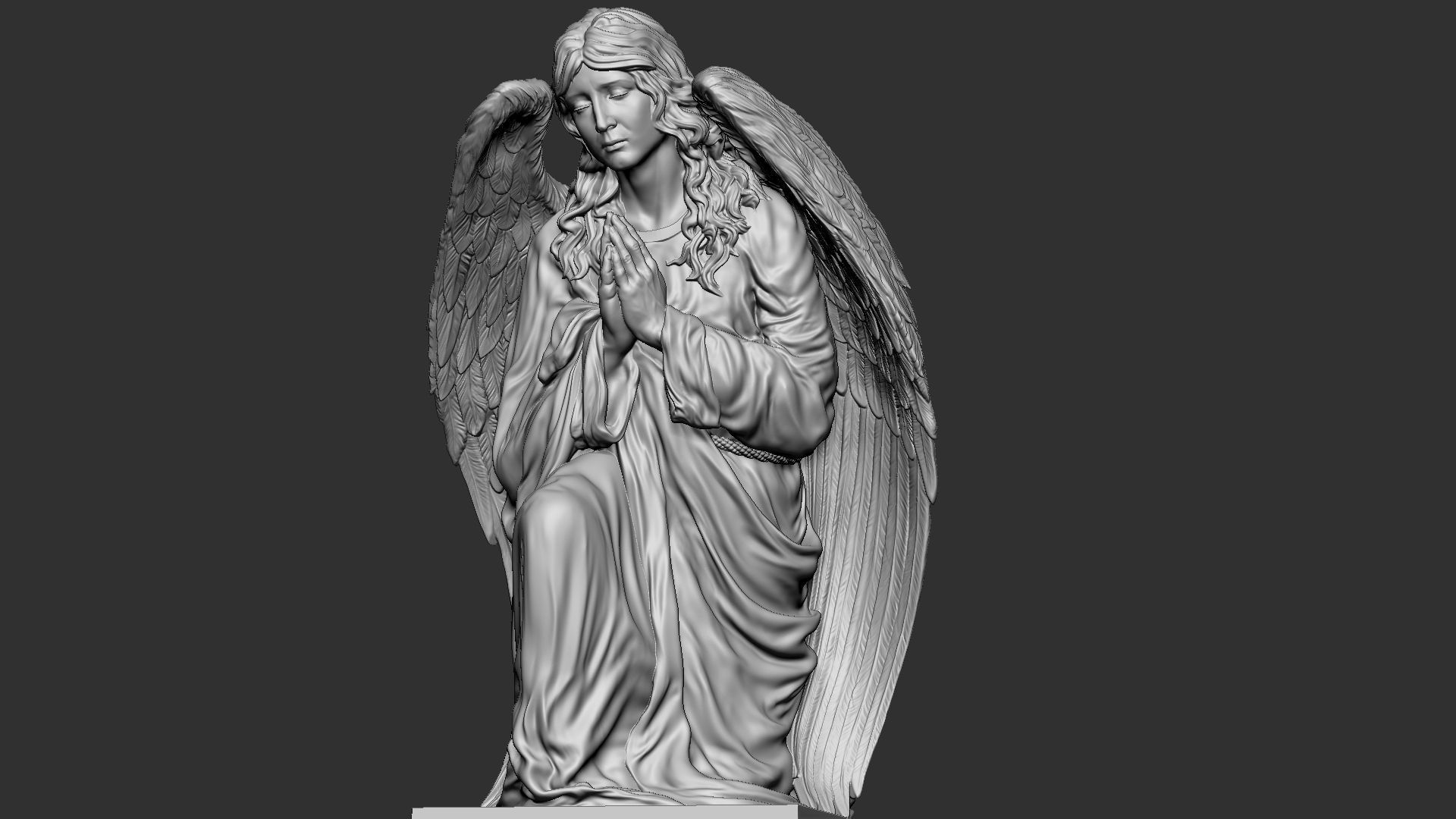 Angel statue 05 3D print model_28