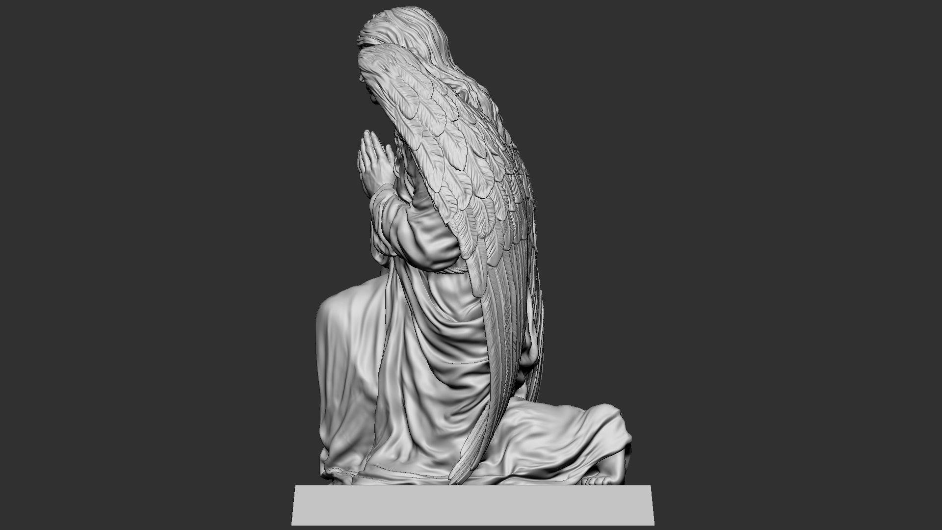 Angel statue 05 3D print model_32