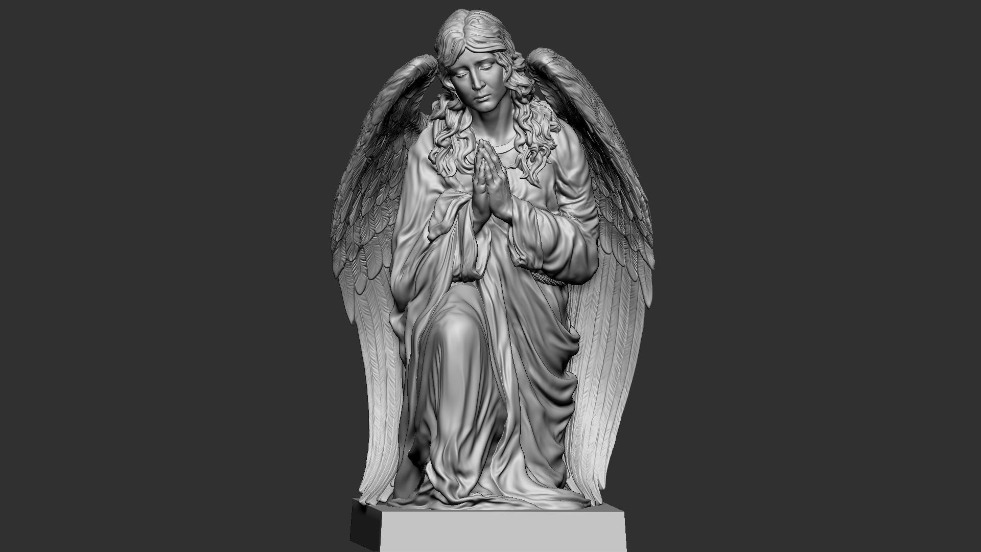 Angel statue 05 3D print model_20