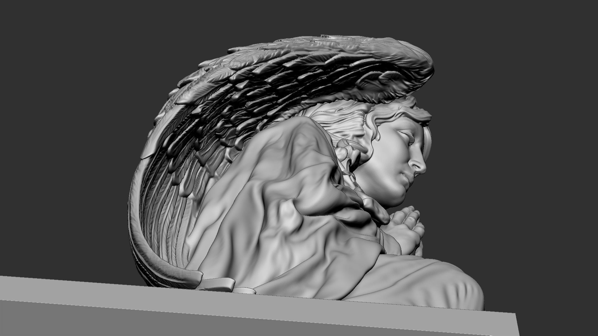Angel statue 05 3D print model_27