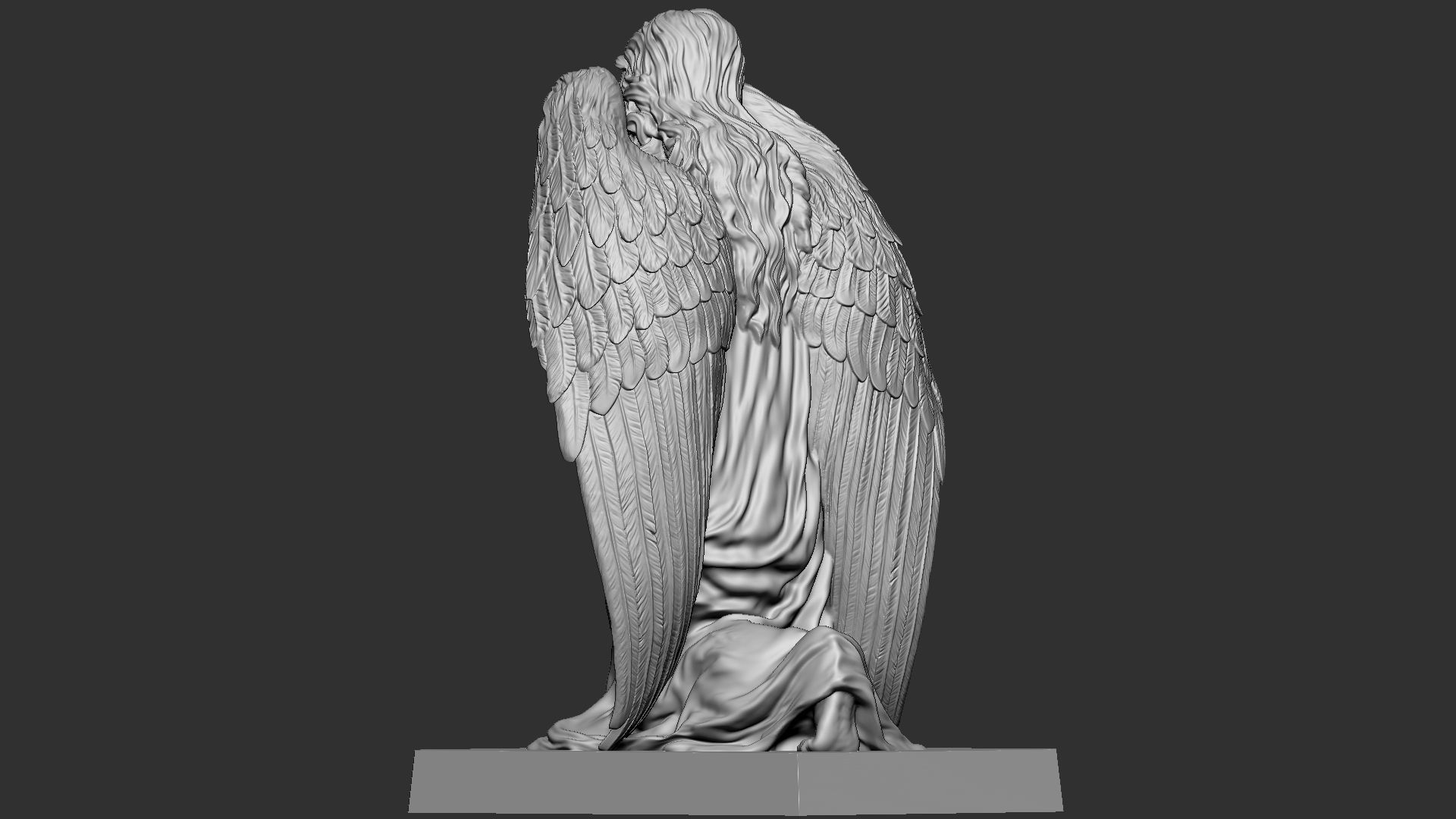 Angel statue 05 3D print model_34