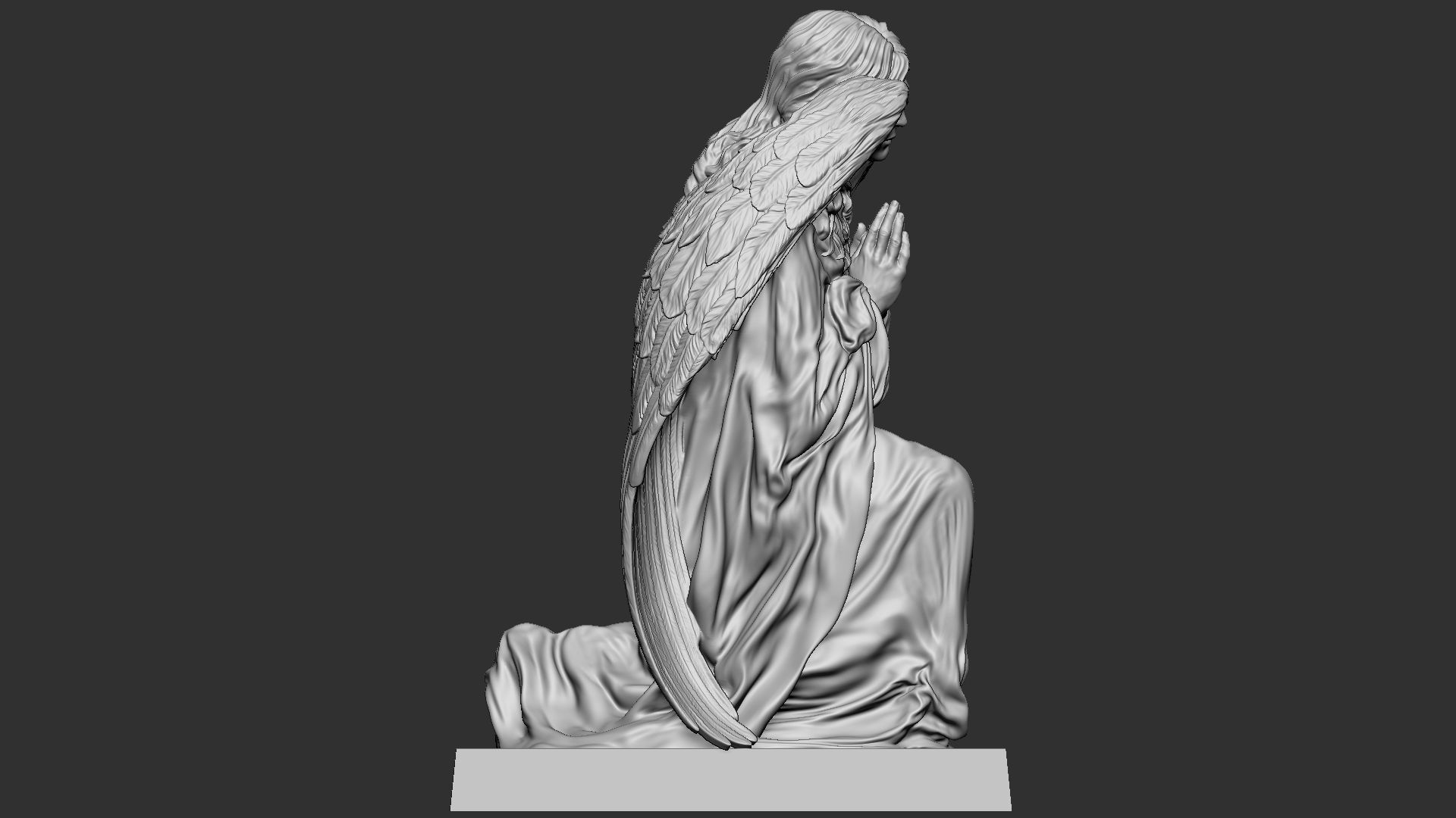 Angel statue 05 3D print model_18