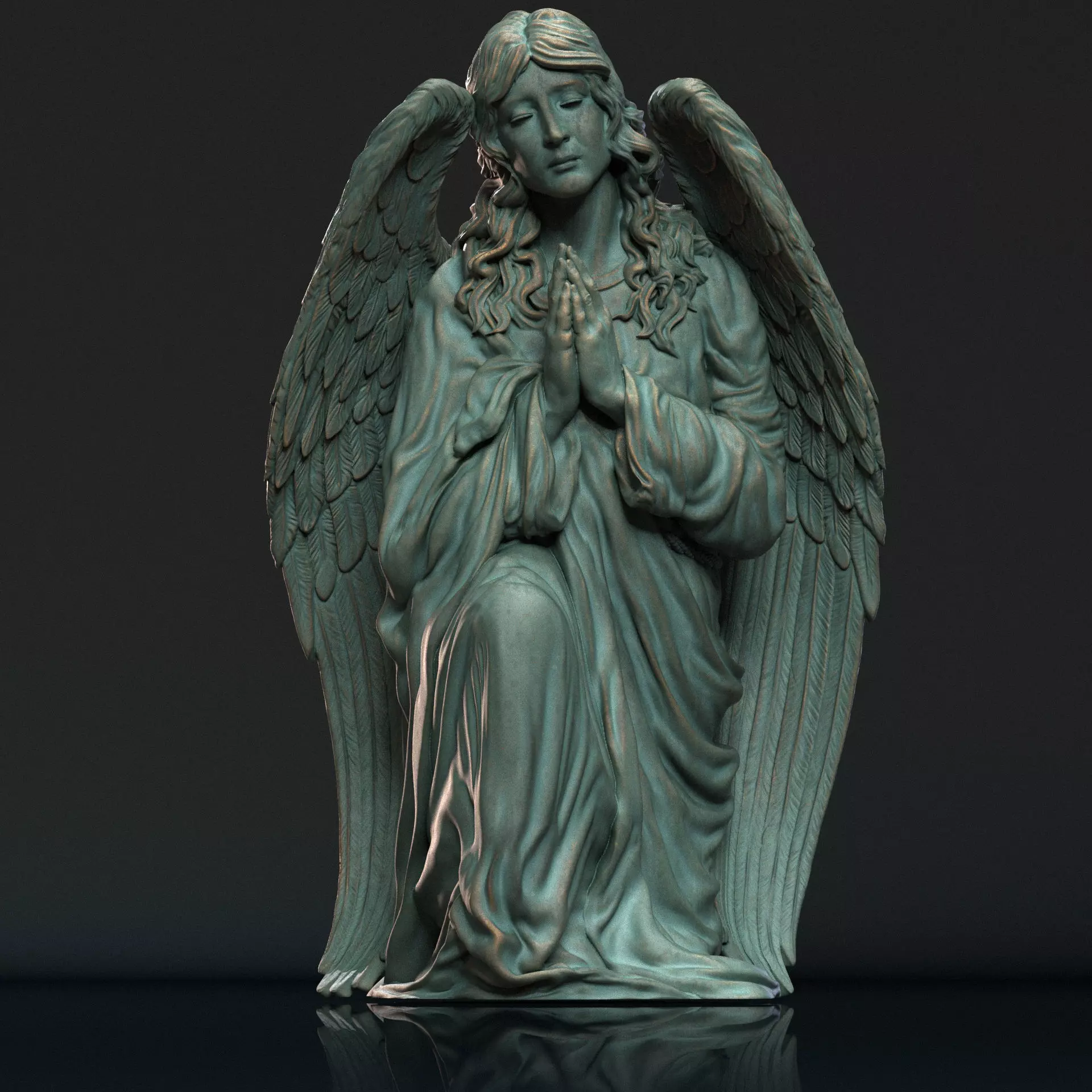 Angel statue 05 3D print model_0