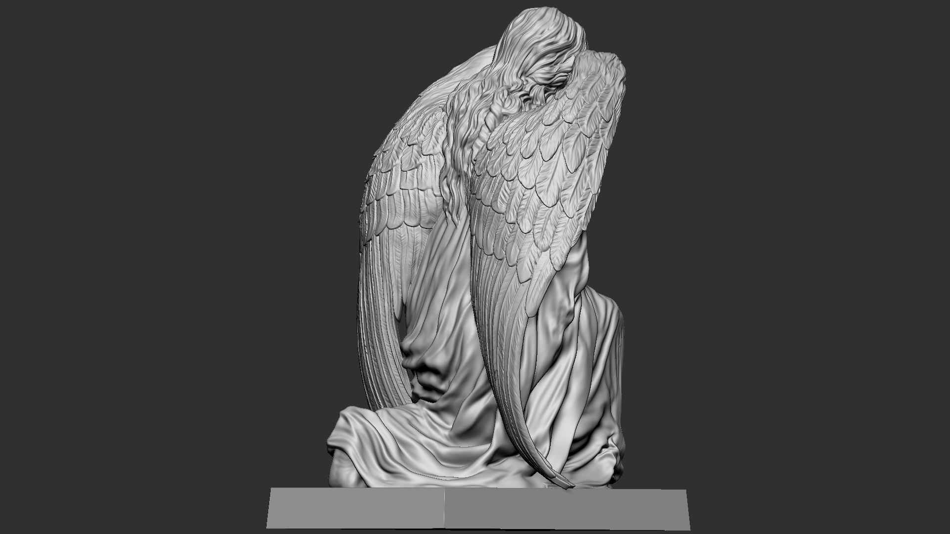 Angel statue 05 3D print model_14