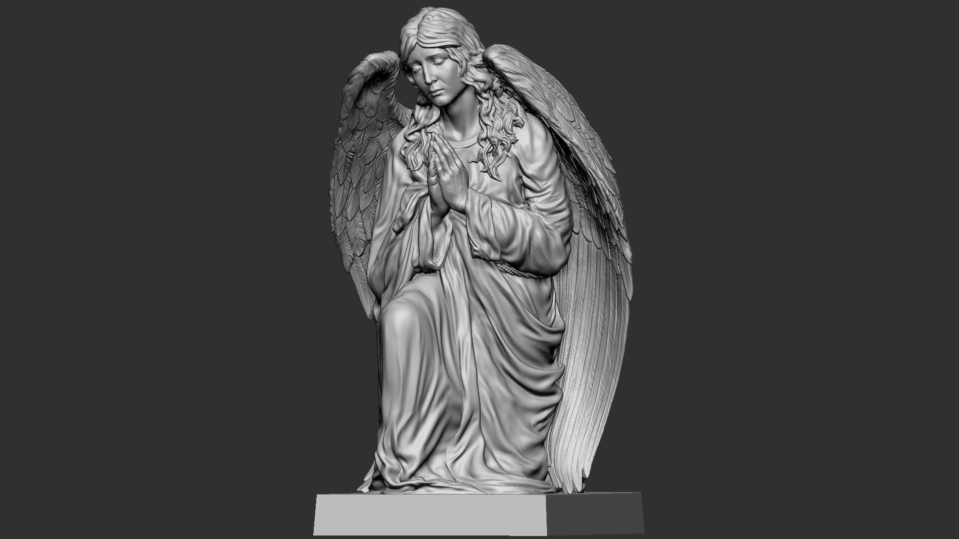 Angel statue 05 3D print model_21