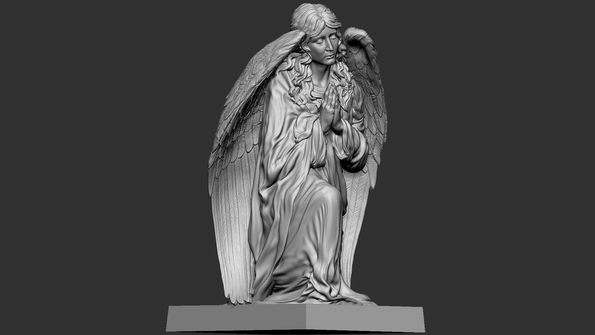 Angel statue 05 3D print model_11
