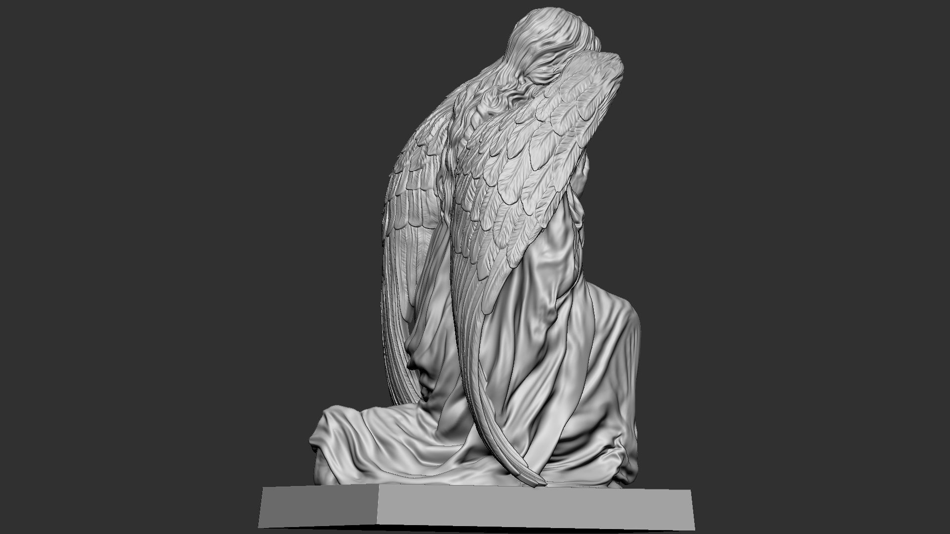 Angel statue 05 3D print model_15
