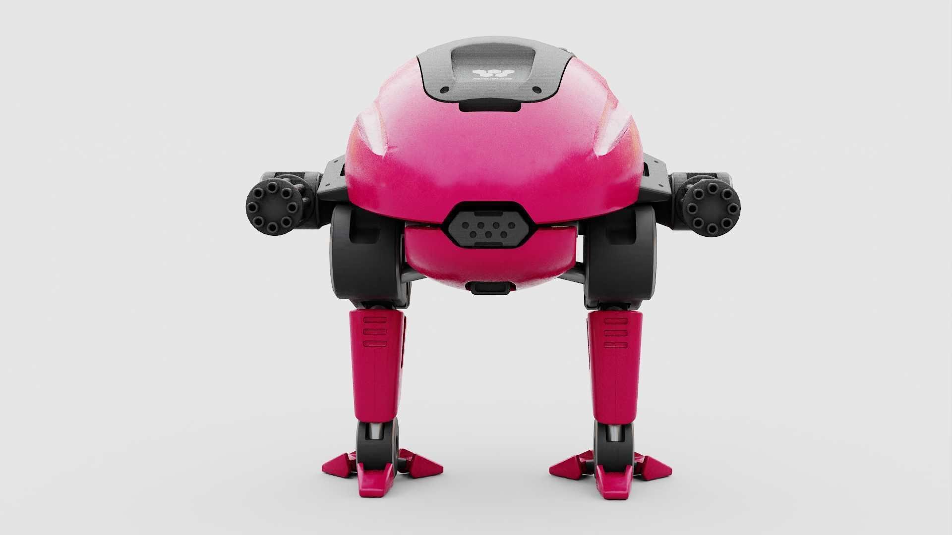 MILITARY BOT B-6000  RIGGED 3D model_29