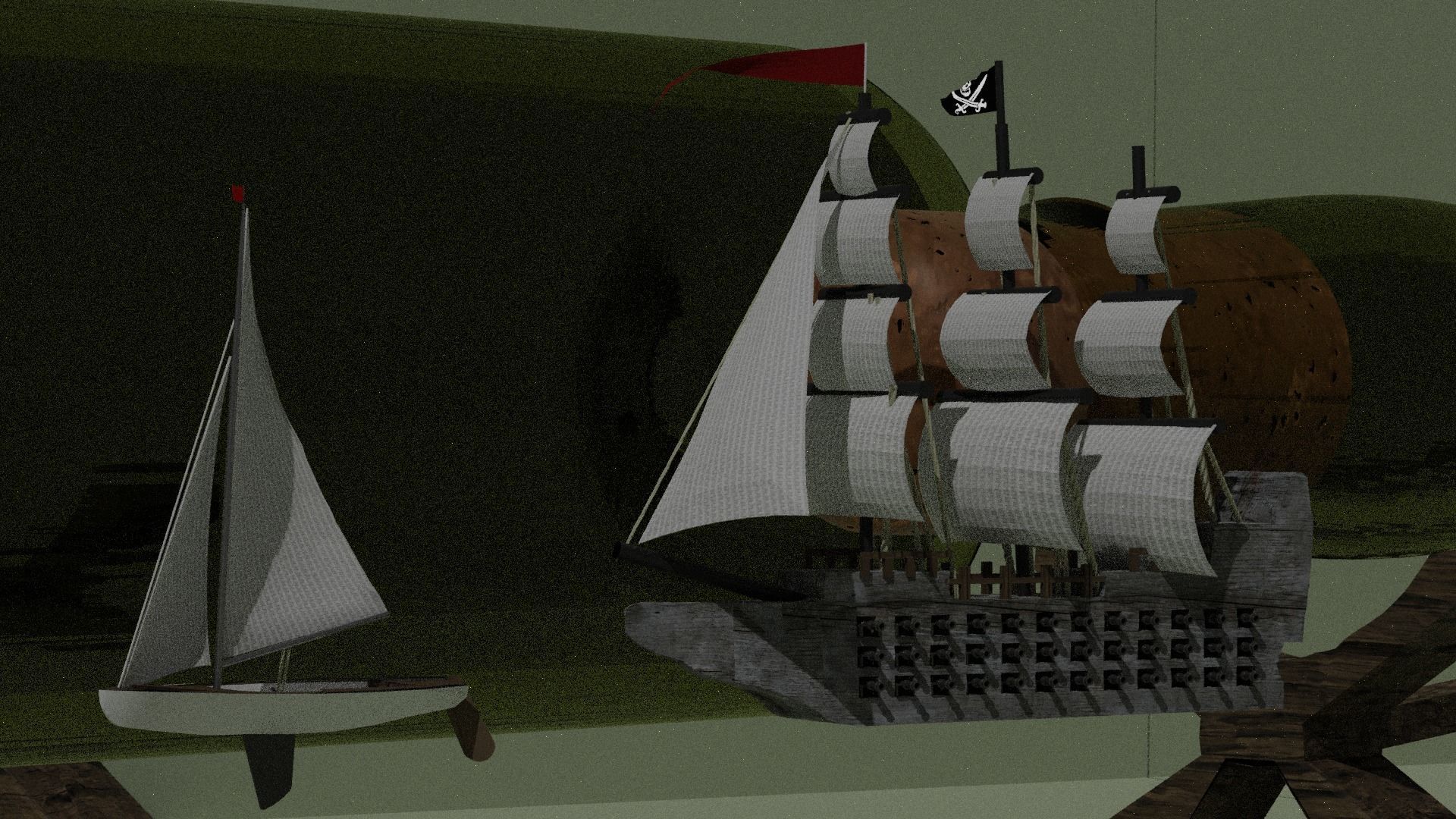 Bootleship Low-poly 3D model_3