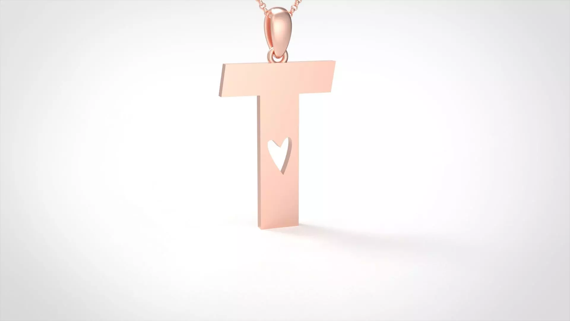 Model 1061 T Love Diamond Pendant 3D print model