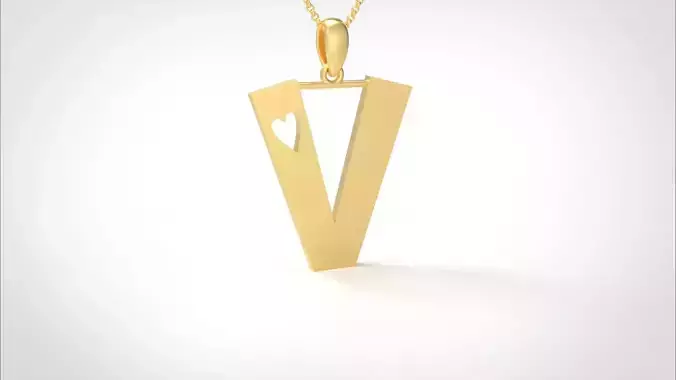 Model 1063 V Love Diamond Pendant