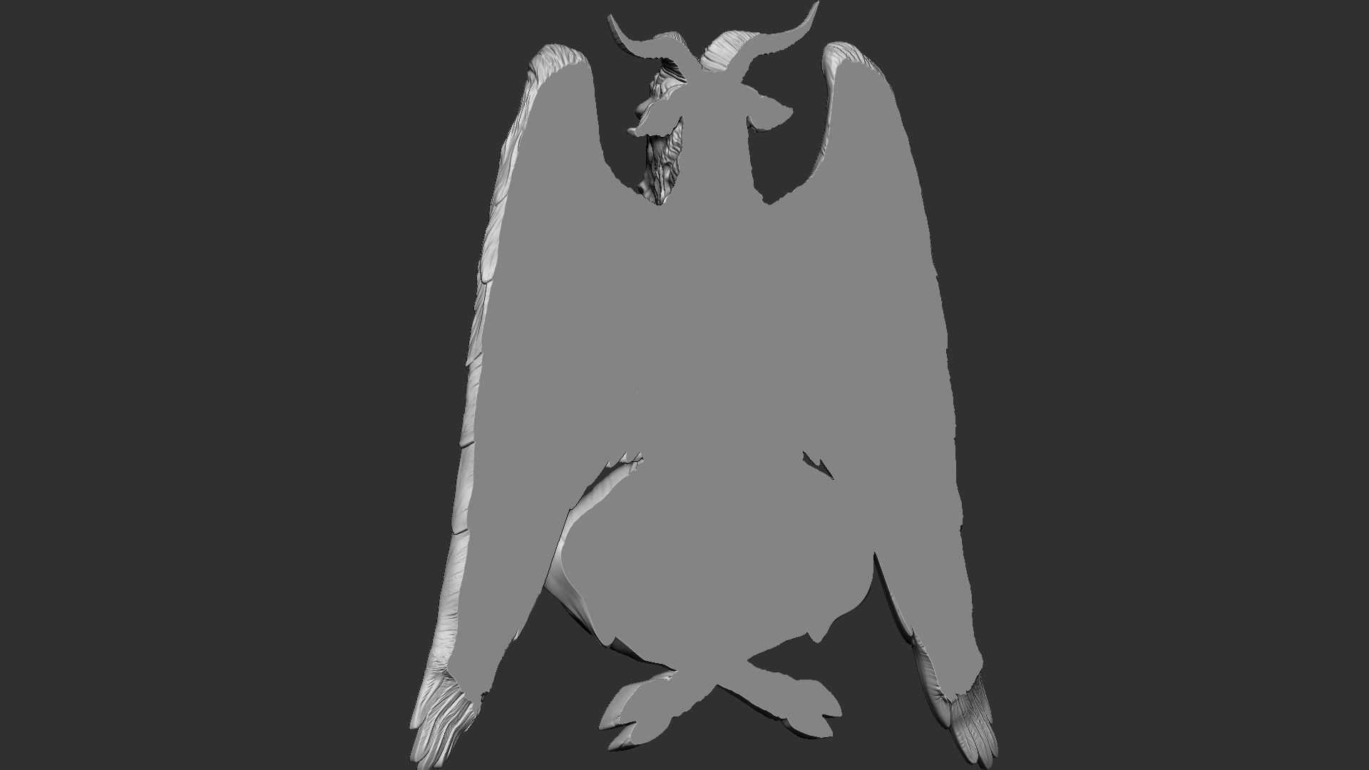 Baphomet Bas-Relief 01 3D print model_32