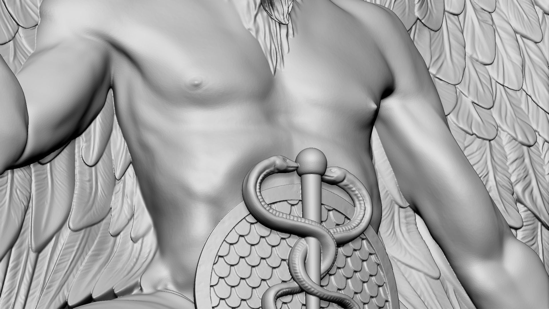 Baphomet Bas-Relief 01 3D print model_17