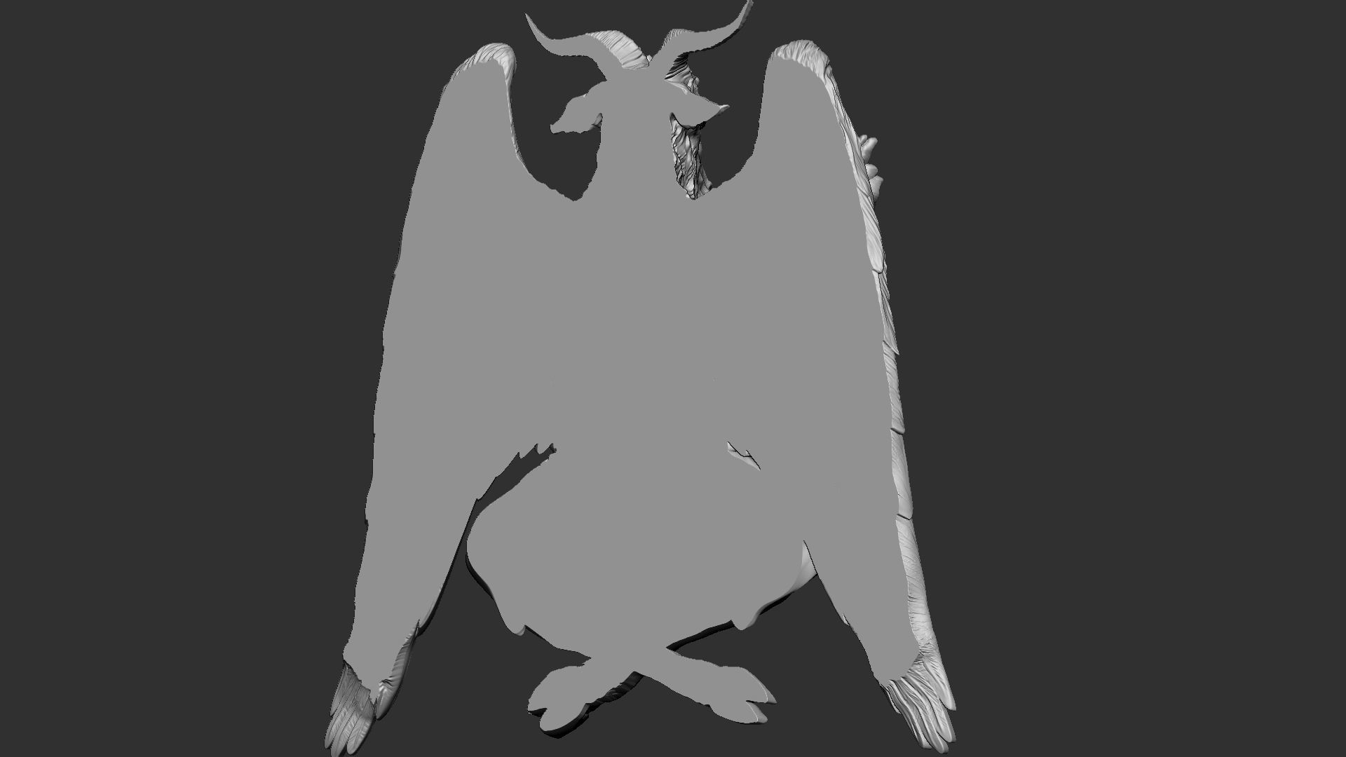 Baphomet Bas-Relief 01 3D print model_8