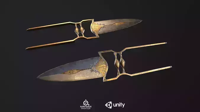 Katar Push Dagger PBR