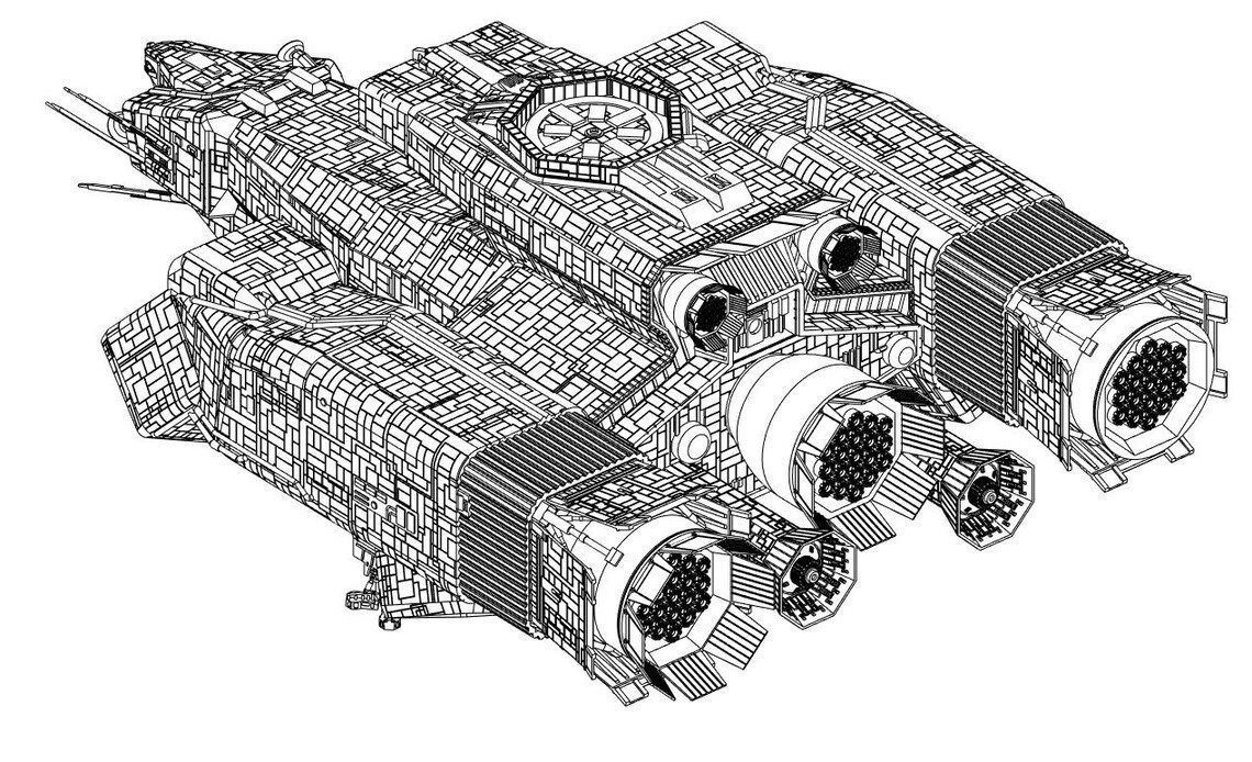 Alien s Nostromo Spaceship 3D print model_1