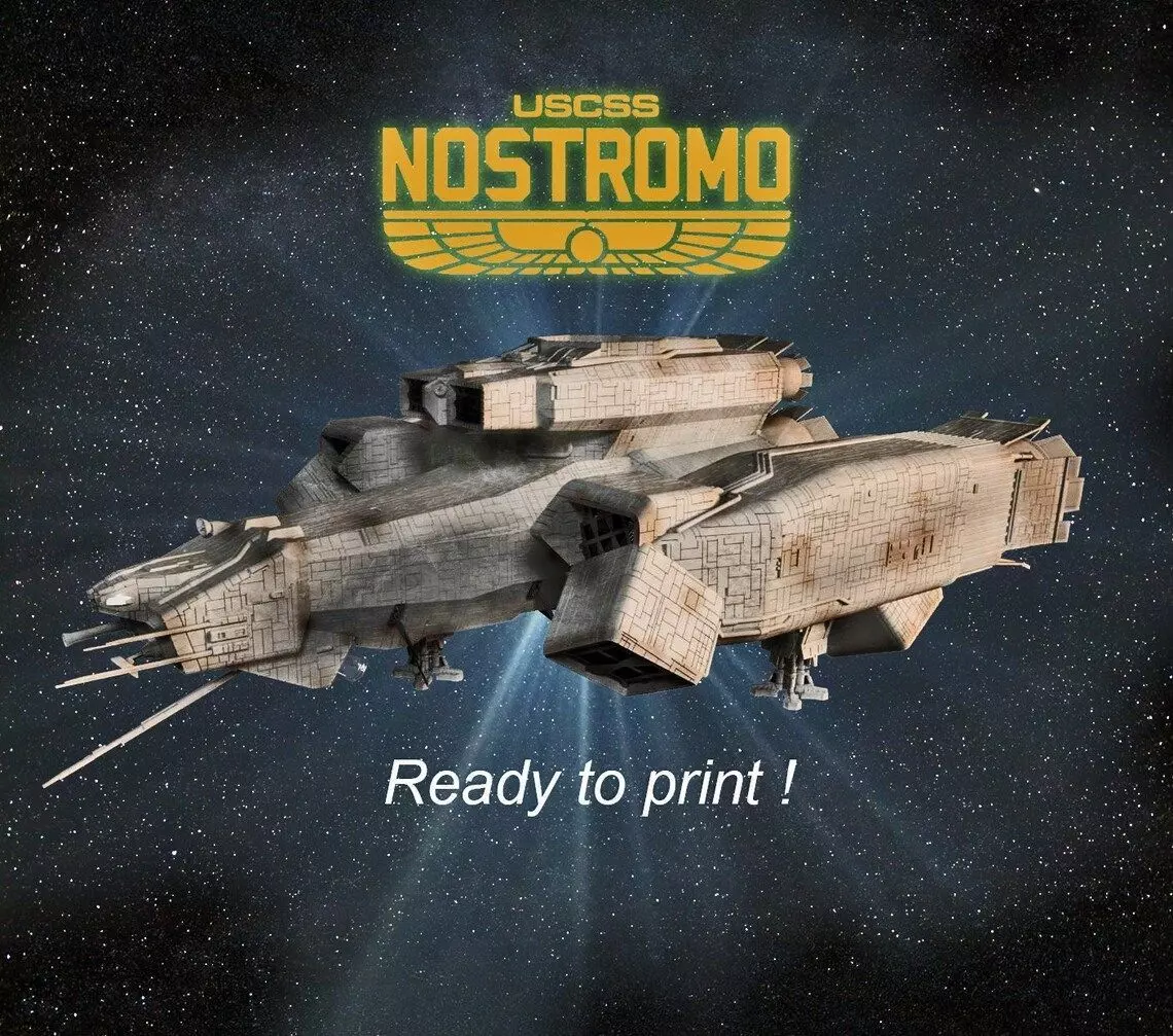 Alien s Nostromo Spaceship 3D print model_0