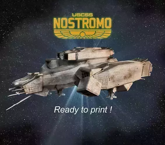 Alien s Nostromo Spaceship 3D print model