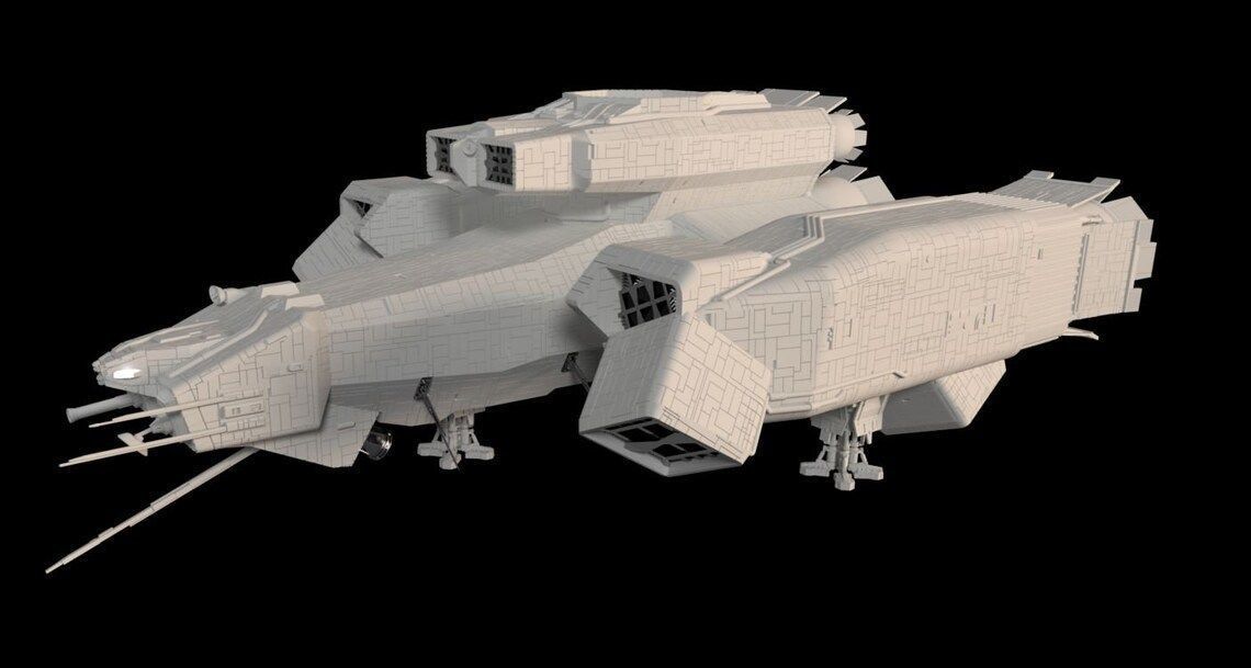 Alien s Nostromo Spaceship 3D print model_2