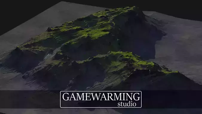 Iceland mountain Pack 3D model