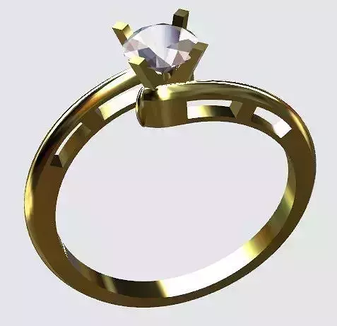 Engagement Ring 3D Print Model