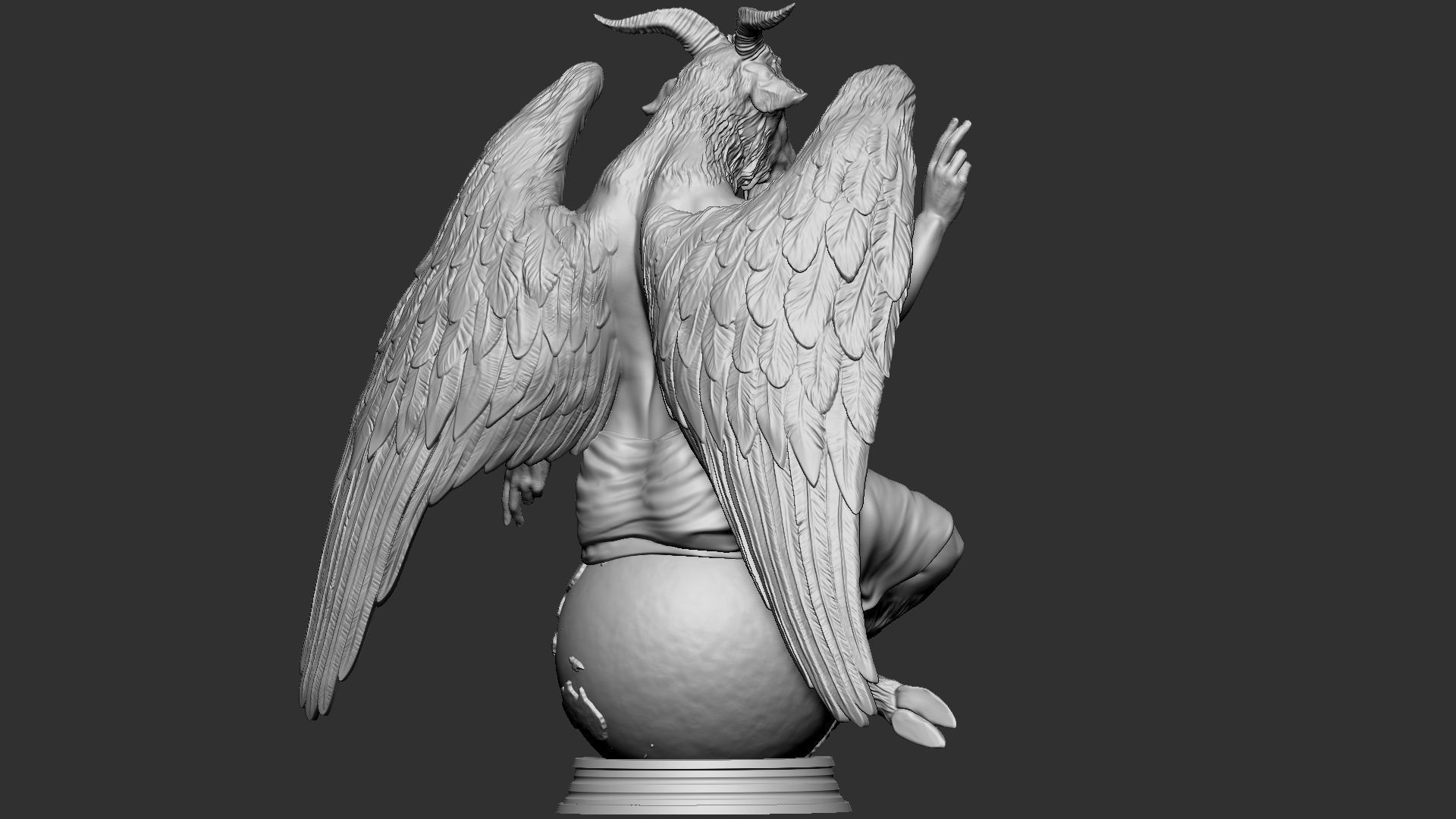 Baphomet Sculpture 01 3D print model_8